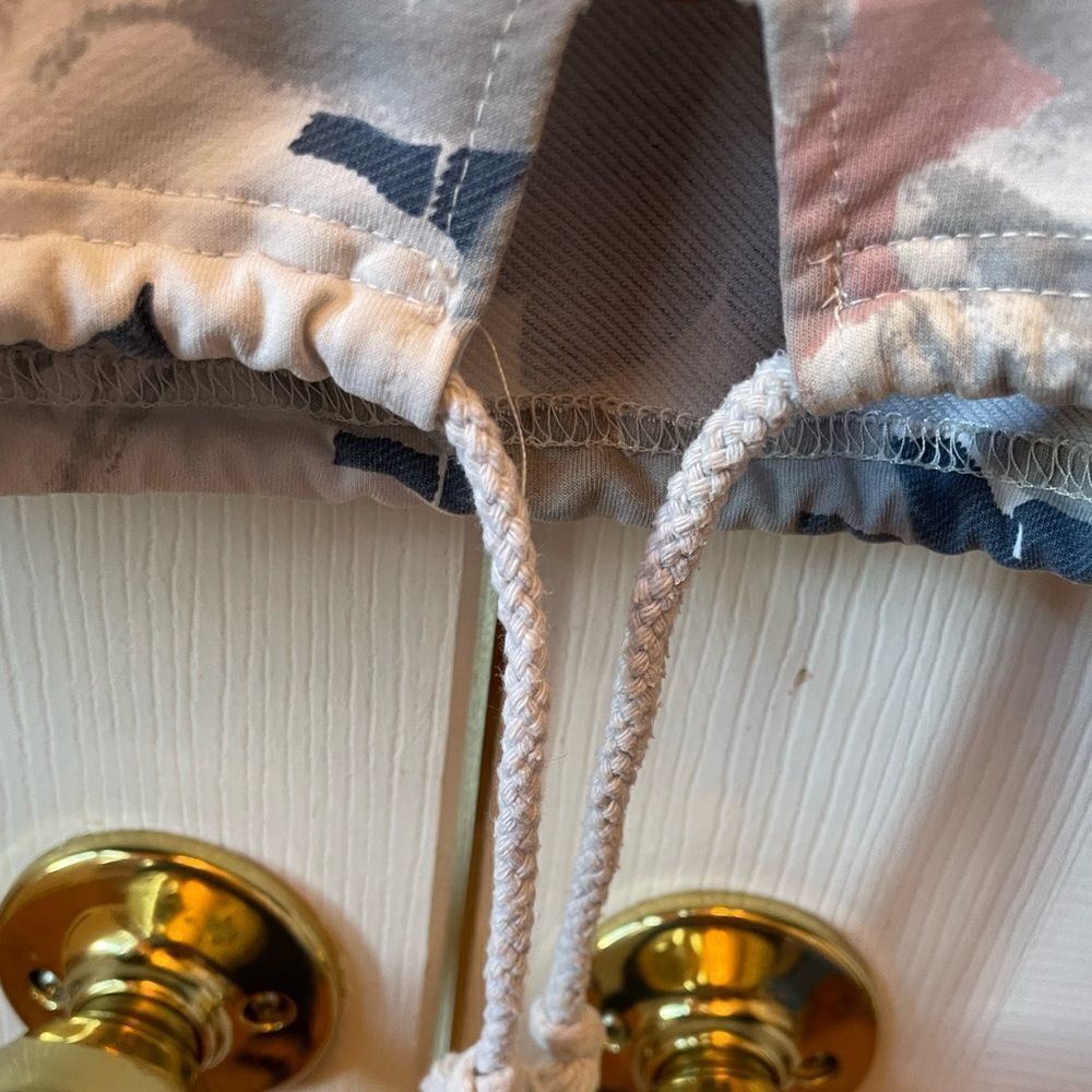 PINK AND BLUE FLORAL XINWEI ZIPPERED HOODIE PLUS SIZE 52 - Picture 6 of 8